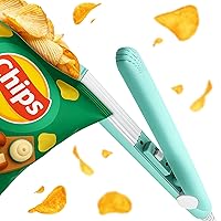 Vista 1 de Mini sellador de bolsas – Mini sellador térmico fácil de usar de 6.75 pulgadas con placa de cerámica de calentamiento rápido, ABS resistente al