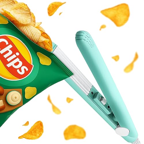 Sellador al vacío para alimentos - Mini máquina selladora térmica con cable, 6.75 x 2.3 pulgadas, diseño compacto y ligero, fácil y rápido de usar,