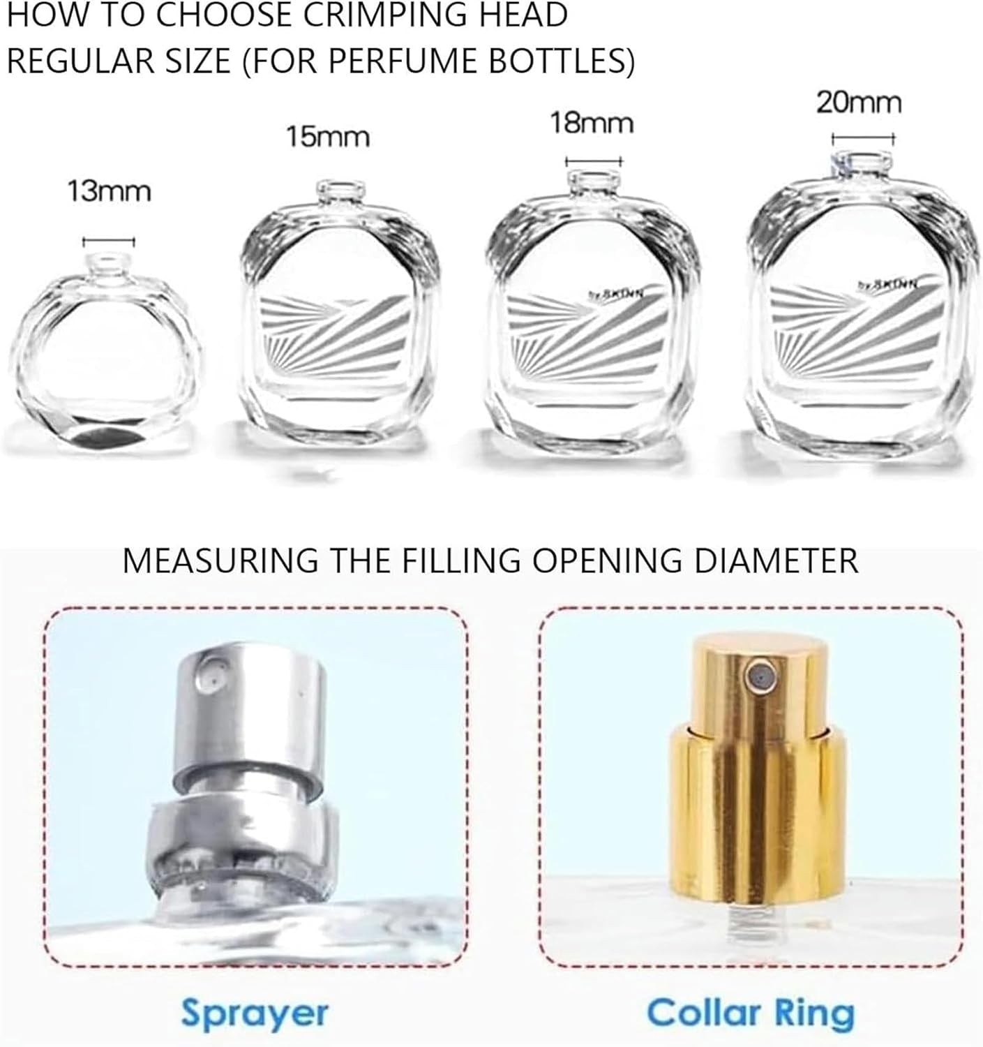 Handmade Manual Perfume Plugger, Road Pressing, 13 20 Mm, Metal Tapas Press Machine for Perfume Bottles with Middle Band ~/