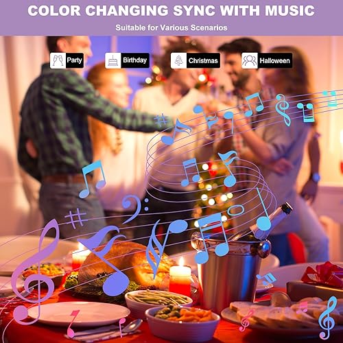 Miniatura 5 de MIWISE Tira de luz LED RGB COB de 20 pies20.0 ft, tira de luz regulable que cambia de color DC24V, funciona con AlexaGoogle AssistantTuya cinta