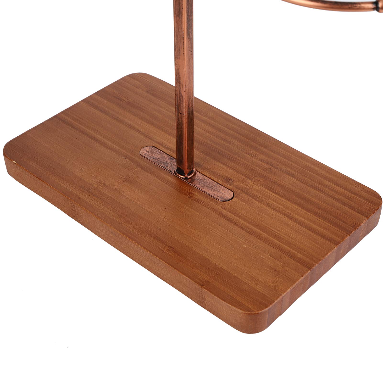 Portabicchiere da vino, stendino per vino decanter stendino con 6 ganci Bar Decorazione da tavolo Portaoggetti per bevande Stand No Foratura(Bronzo)