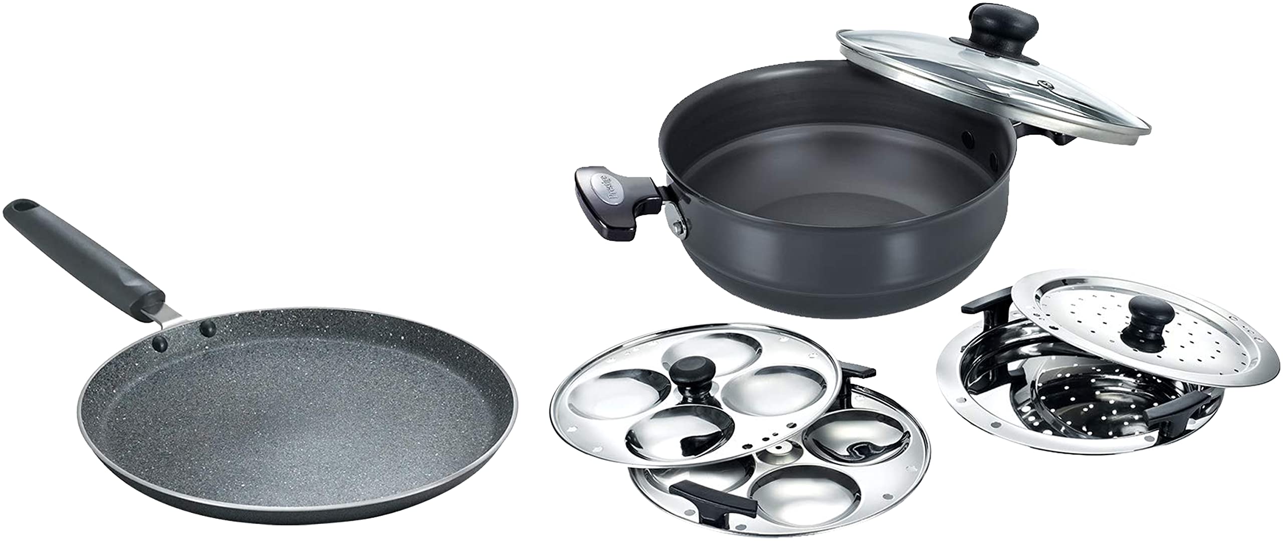 See full amazon price history chart for Prestige Aluminium Multi-Kadhai 22 cm, Black & Silver & Prestige Omega Deluxe Granite Dosa Tawa, 30cm, Black Prestige Aluminium Multi-Kadhai 22 cm, Black & Silver & Prestige Omega Deluxe Granite Dosa Tawa, 30cm, Black (B0BB6DKHSH) Amazon Price History, Amazon Price Tracker