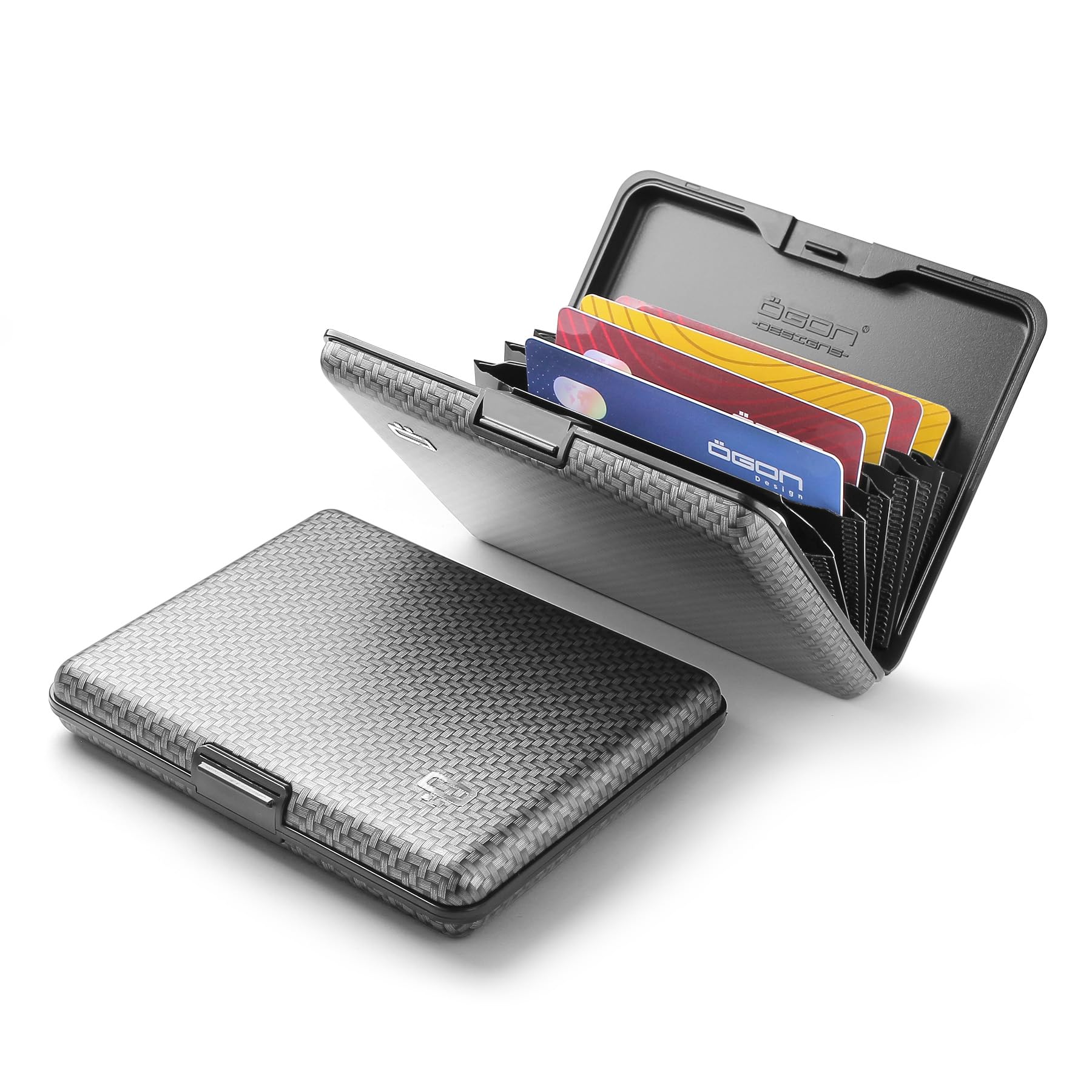 Cartera de aluminio con protección RFID. Modelo: STOCKHOLM LARGE | Compatible con DNI y carnet de conducir. Hasta 10 tarjetas, billetes y recibos. Acceso rápido.