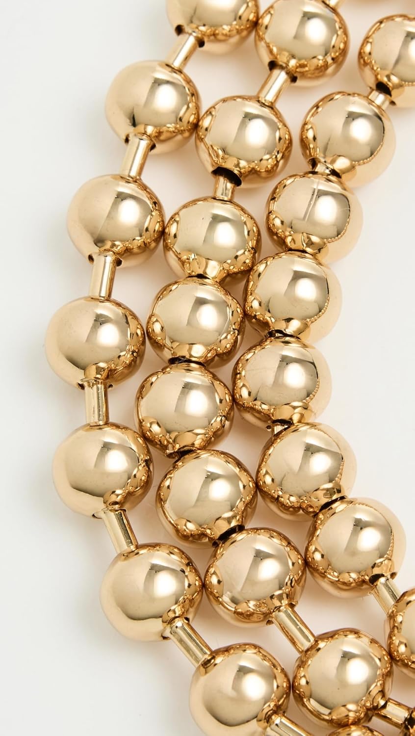 Lele Sadoughi Women's Diana Triple Row Necklace, Gold, One Size - Image 3