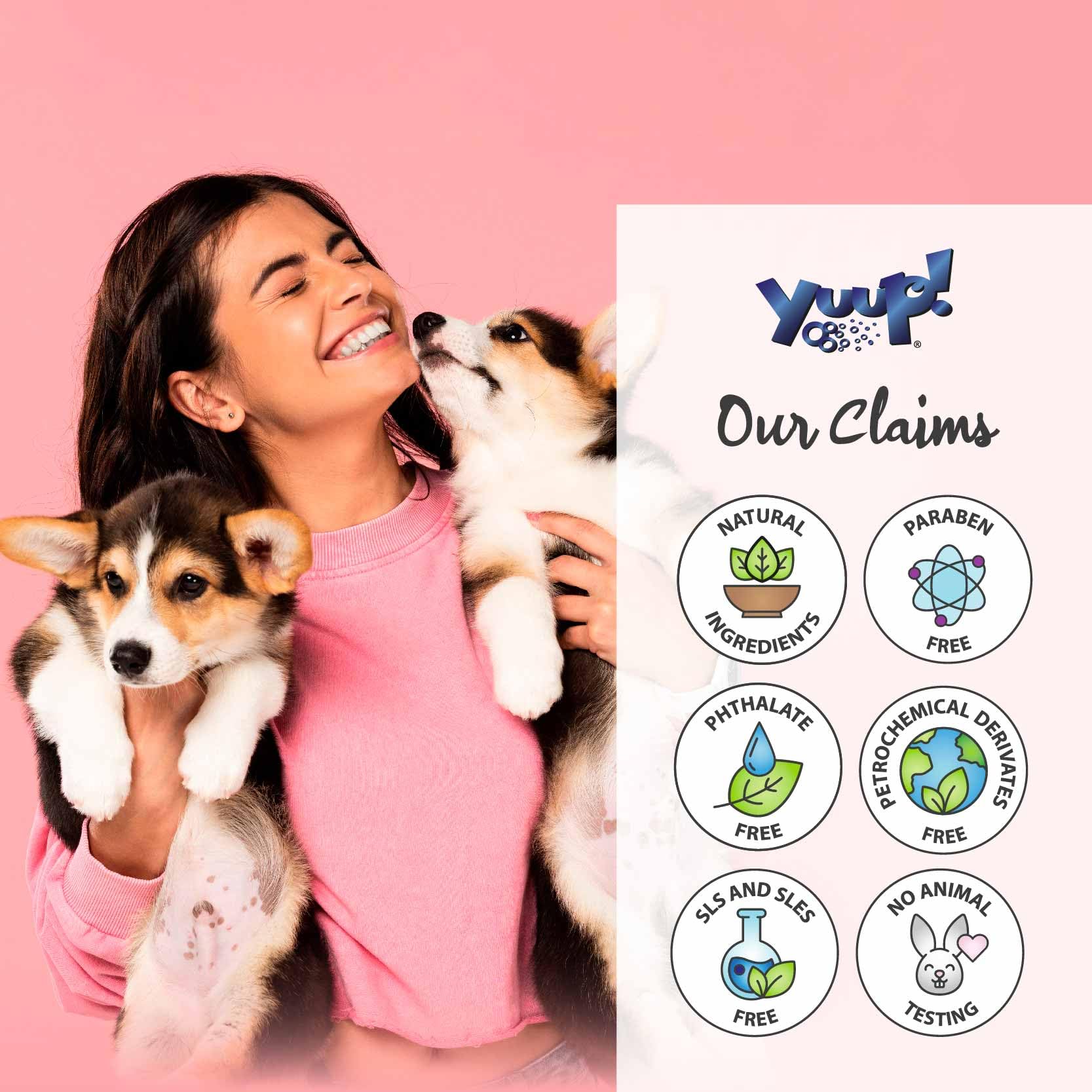 YUUP! – Kit Cachorro | Champú para Cachorros y Pieles sensibles, Acondicionador desenredante y Agua Perfumada, Ideal también para Gatos