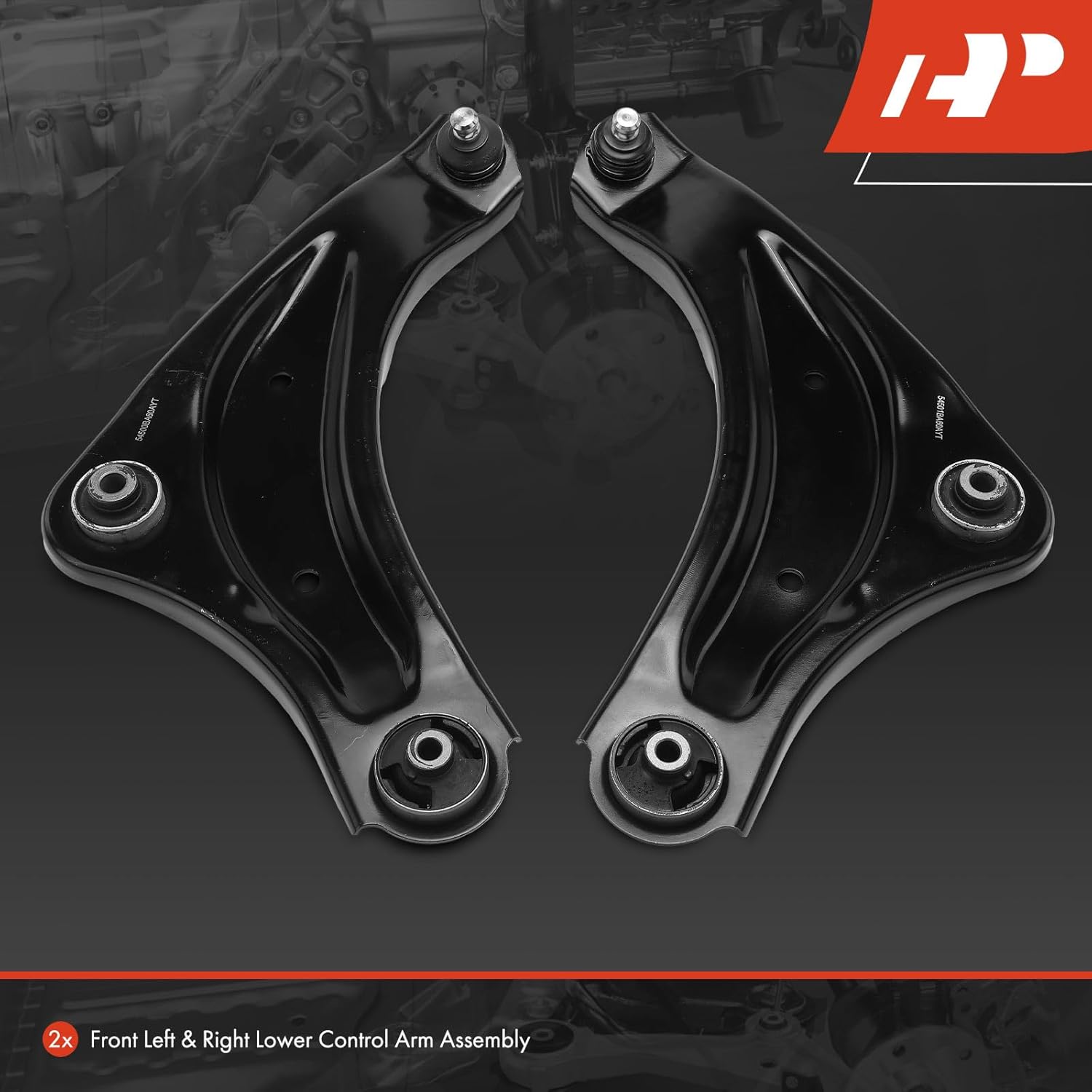 A-Premium 2 x Front Lower Control Arm, with Ball Joint & Bushing, Compatible with Nissan Juke 2011-2017, LEAF 2011-2017
