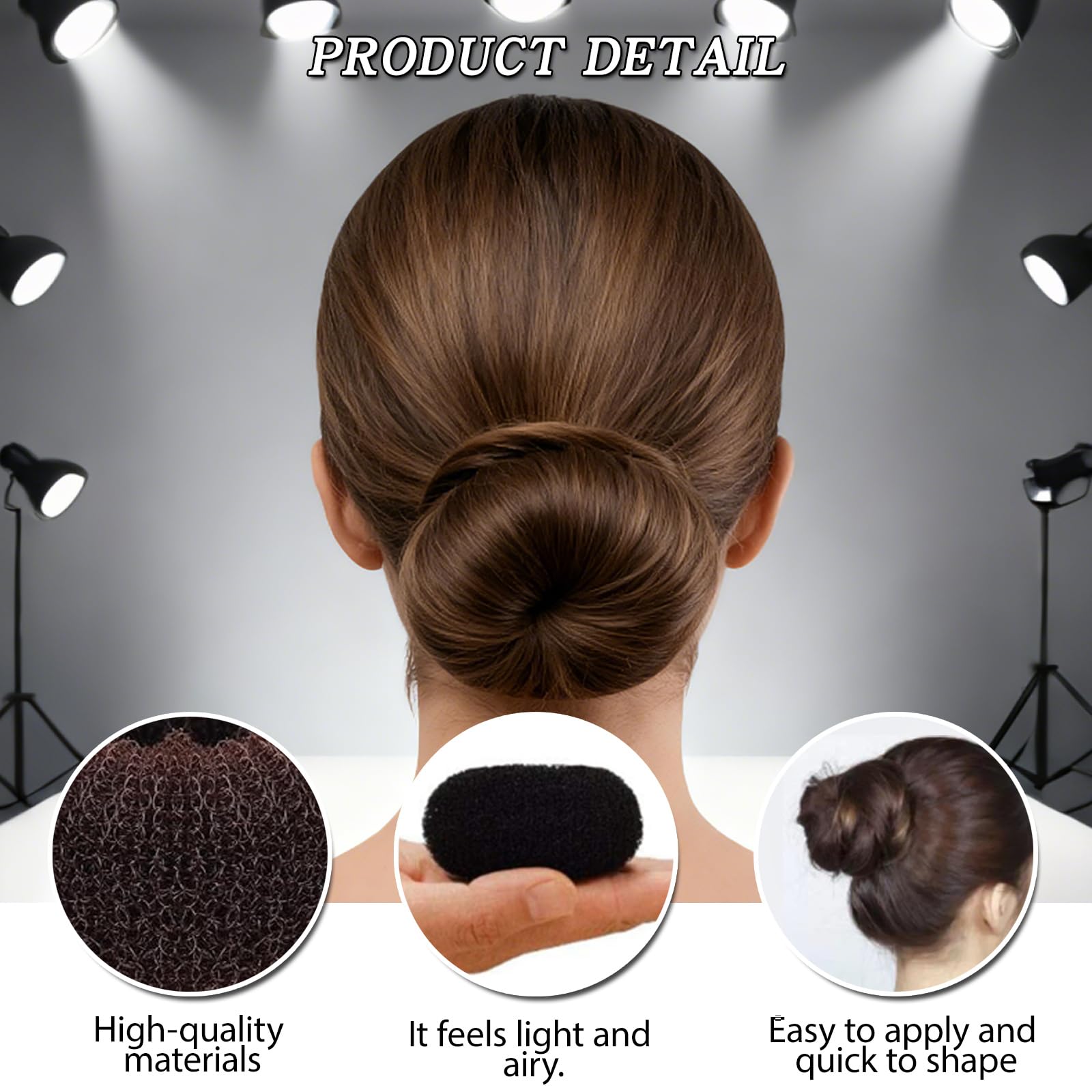 Ciambelle per Chignon 6Pz, Magic Hair Bun Maker per Acconciature, 20 Clip a Forma di U, Chignon Facile per Bambine e Donne, Adatto per Ogni Stile di Capelli, Alta Qualità e Facile da Usare