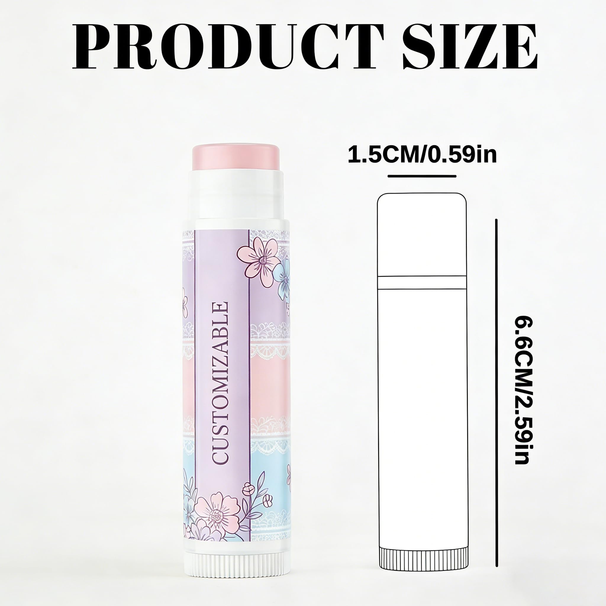 Kundenspezifischer Lippenbalsam mit Logo, personalisierte Chapstick-Werbeartikel, individueller Lippenbalsam mit Markenlogo für Business, Hochzeit & Party, Gastgeschenke, Firmenveranstaltungen (100