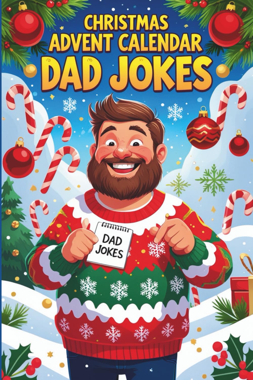 Advent Calendar Dad Jokes: Daily Holiday Humor for Adults and Kids, Ideal Christmas Gift for Men and Families