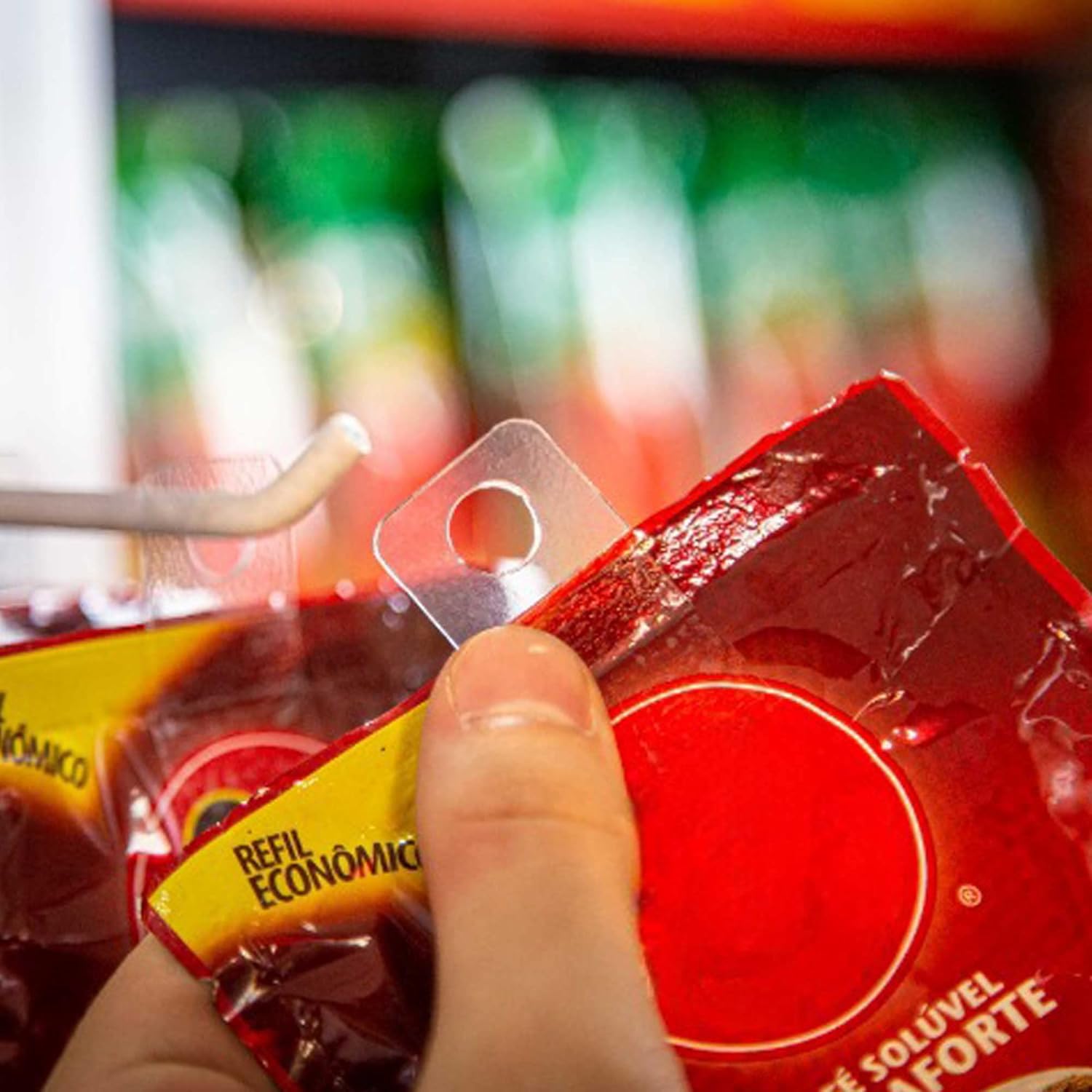 Adhesive Plastic Circular Hang Tabs 1 7/8" X 7/8" - Great for Retail Displays in Business Shops and Stores, Strong Hold, Self Adhesive Hang Tabs for Price Tags - Pack of 2000 Units - NEO BRASIL