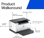 Imprimante laser HP LaserJet M209d, Noir et Blanc, Duplex automatique, Connexion USB uniquement (Câble inclus), Idéale pour le bureau à domicile (8J9L0F)