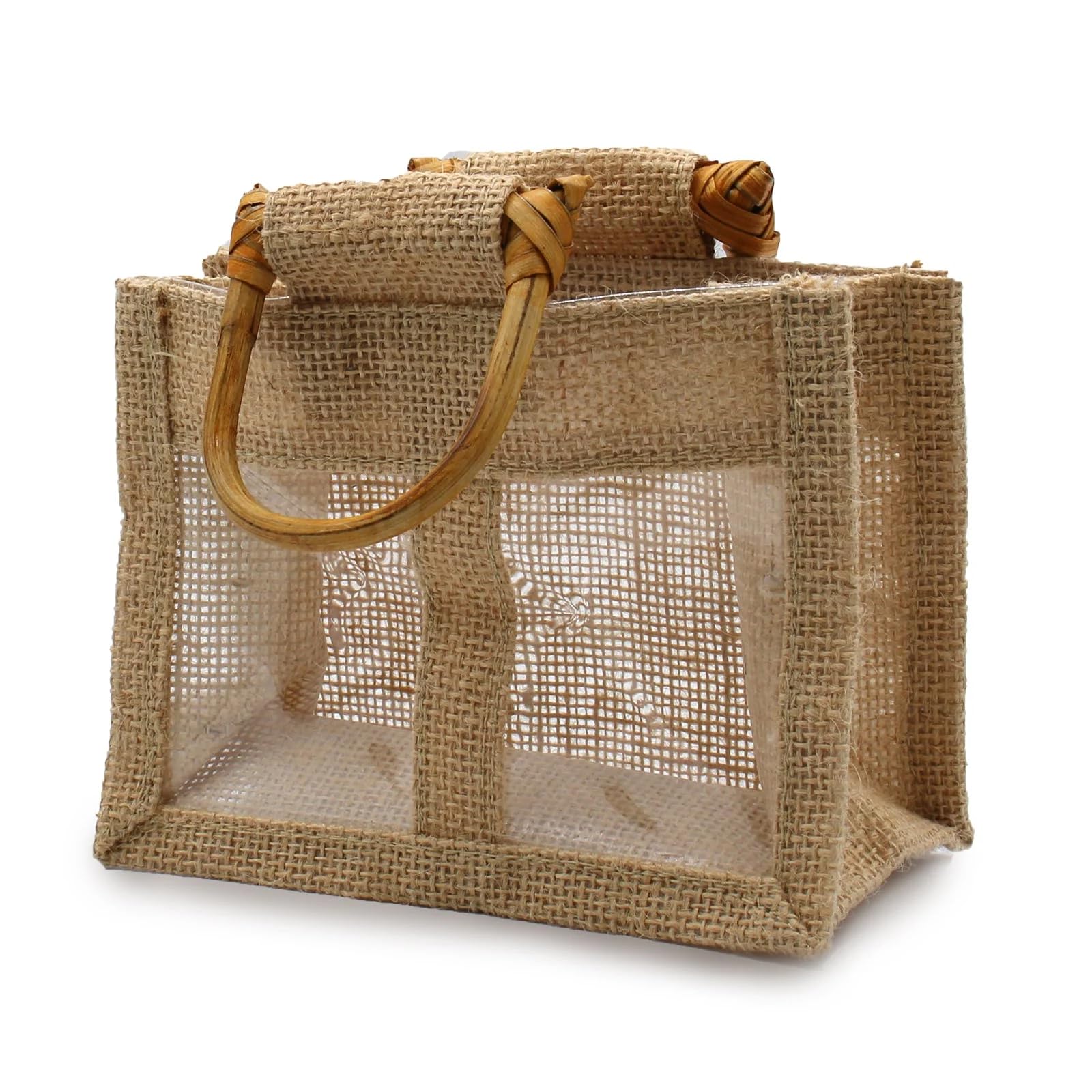 Ancient Wisdom Two Jar Jute Gift Bag - Natural