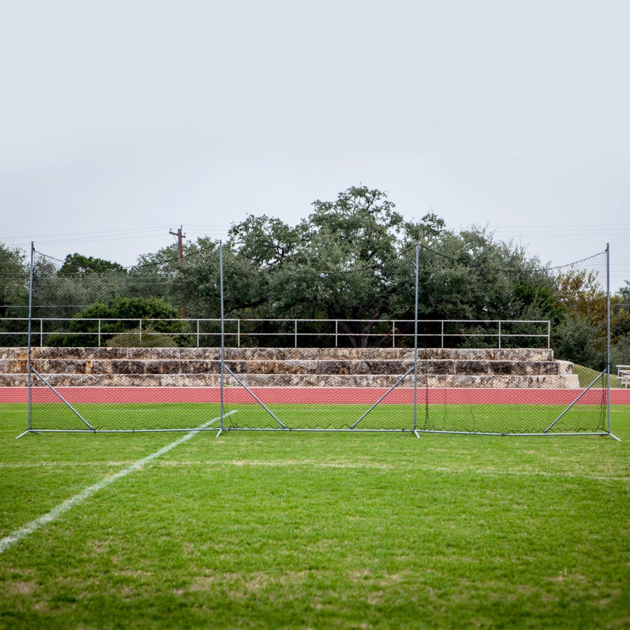 Predator Sports 10ft x 30ft Multi-Sport Backstop Net – Baseball Backstop Net, Lacrosse Nets for Backyard – Freestanding Sports Netting Barrier/Ball Stop Netting System