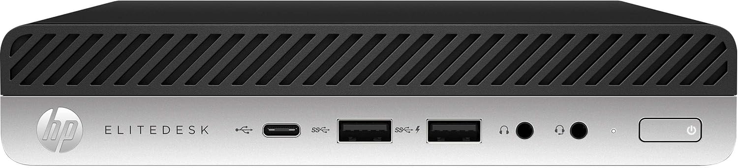 HP Elitedesk 800 G3 Mini Business Desktop (Quad Core i5-6500T, 8GB DDR4 RAM, 256GB SSD) Type-C, DisplayPort, WiFi, WiFi, Ethernet, Keyboard & Mouse, Windows 11 Pro (Renewed)