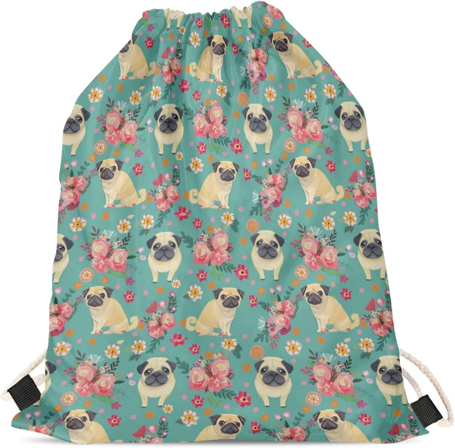 Upetstory Animals Patterned Drawstring Gym Bag for Teens Kids, Cinch Backpack for School Gifts