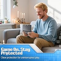 Vista 8 de TNP - Funda compatible con Nintendo 3DS XL LL 2015 - Carcasa rígida transparente ultra transparente [nuevo diseño modificado sin bisagras]