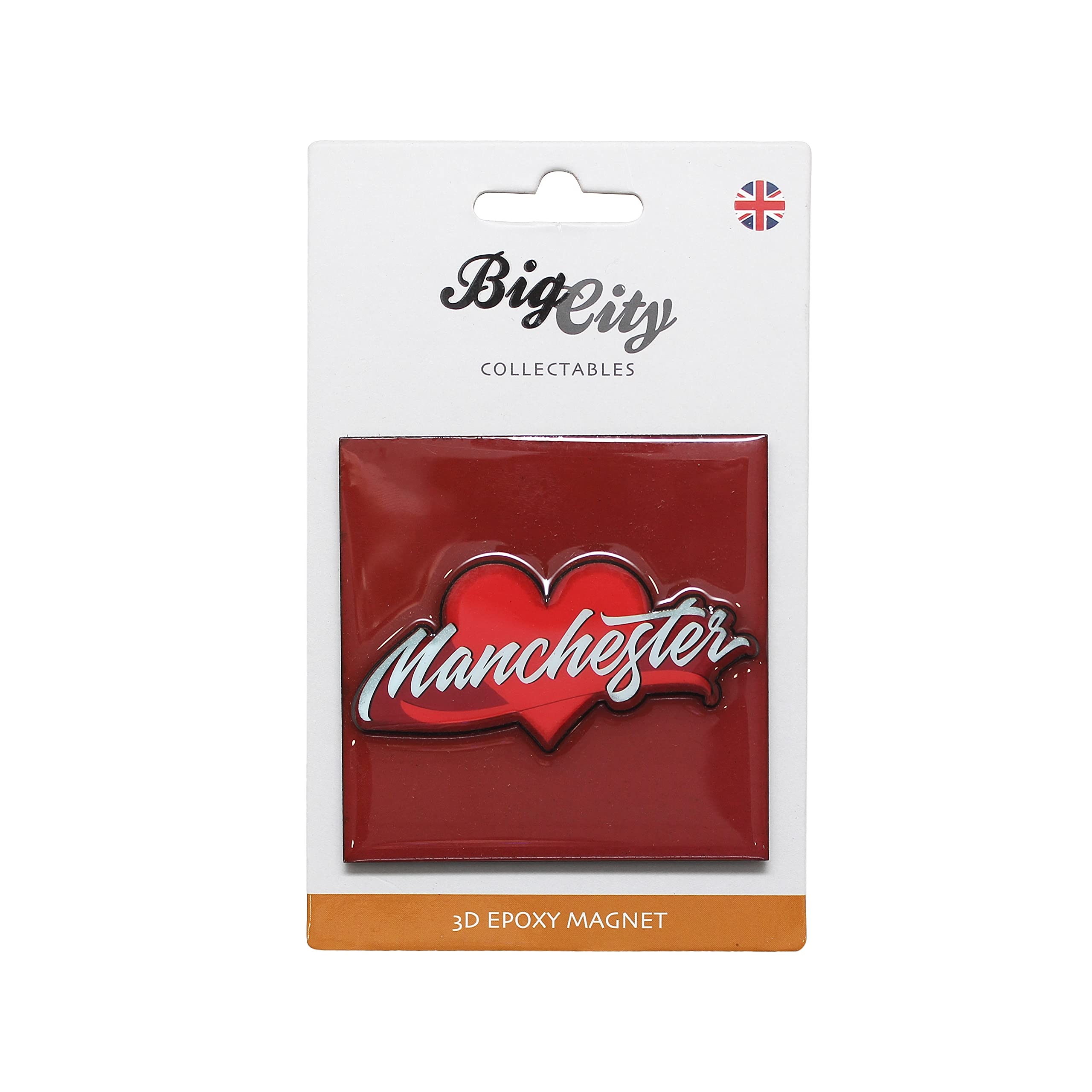Big City 3D Epoxy Fridge Magnet Manchester Bee Liverpool Birmingham Newcastle Skyline Liver Bird (Manchester Script 3D Epoxy)