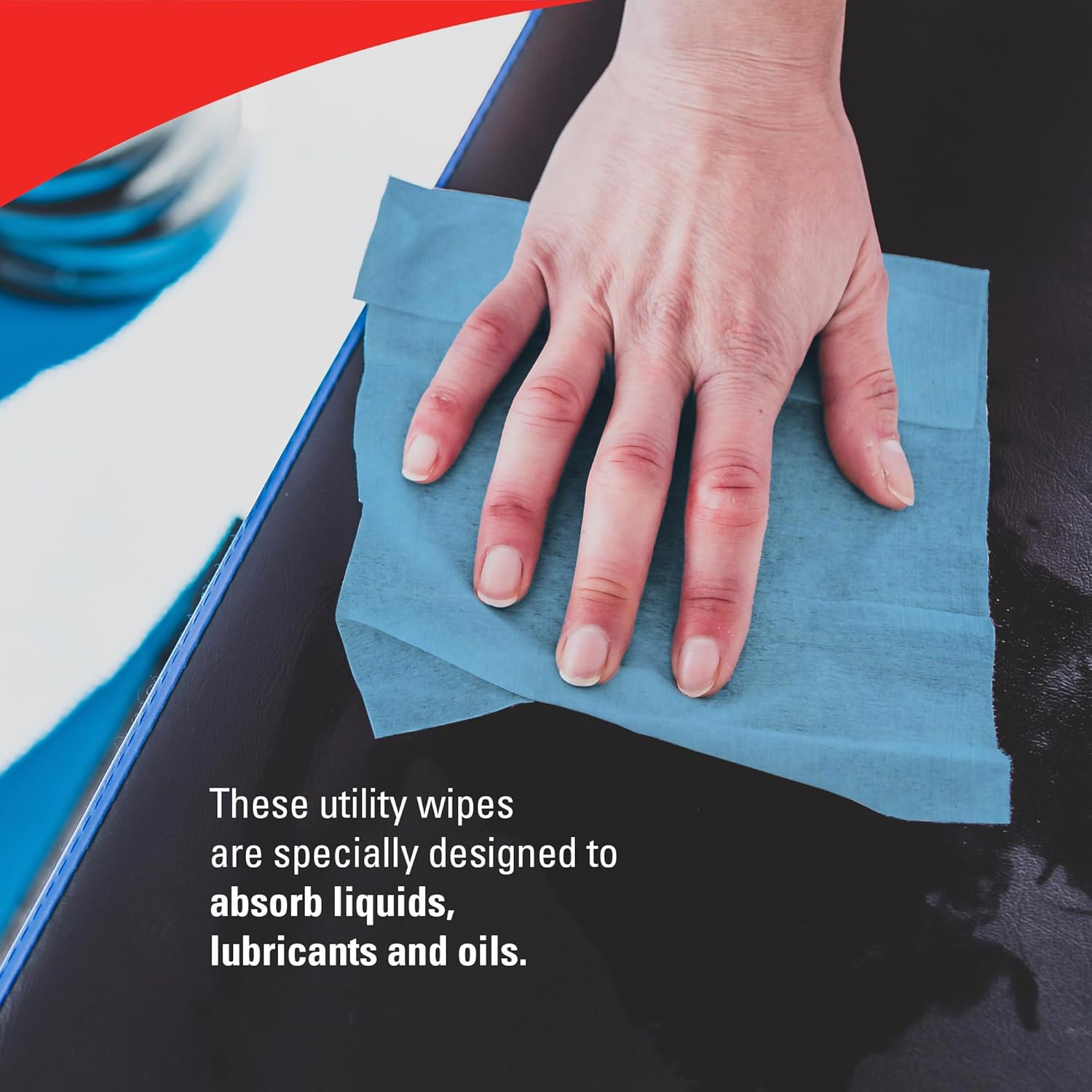 WypAll PowerClean L40 Cloths Extra Absorbent Wipes (05776), Quarterfold, Bulk Paper Wipers, Blue (12 Packs of 56 Sheets, 672 Sheet Total)