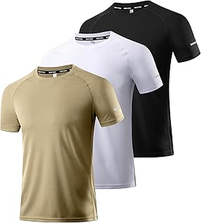 Boyzn Men’s Sports T-Shirts Pack of 1, 3 or 5, Short-Sleeved Functional Running Top, Quick-Drying, Breathable Sports Shir...