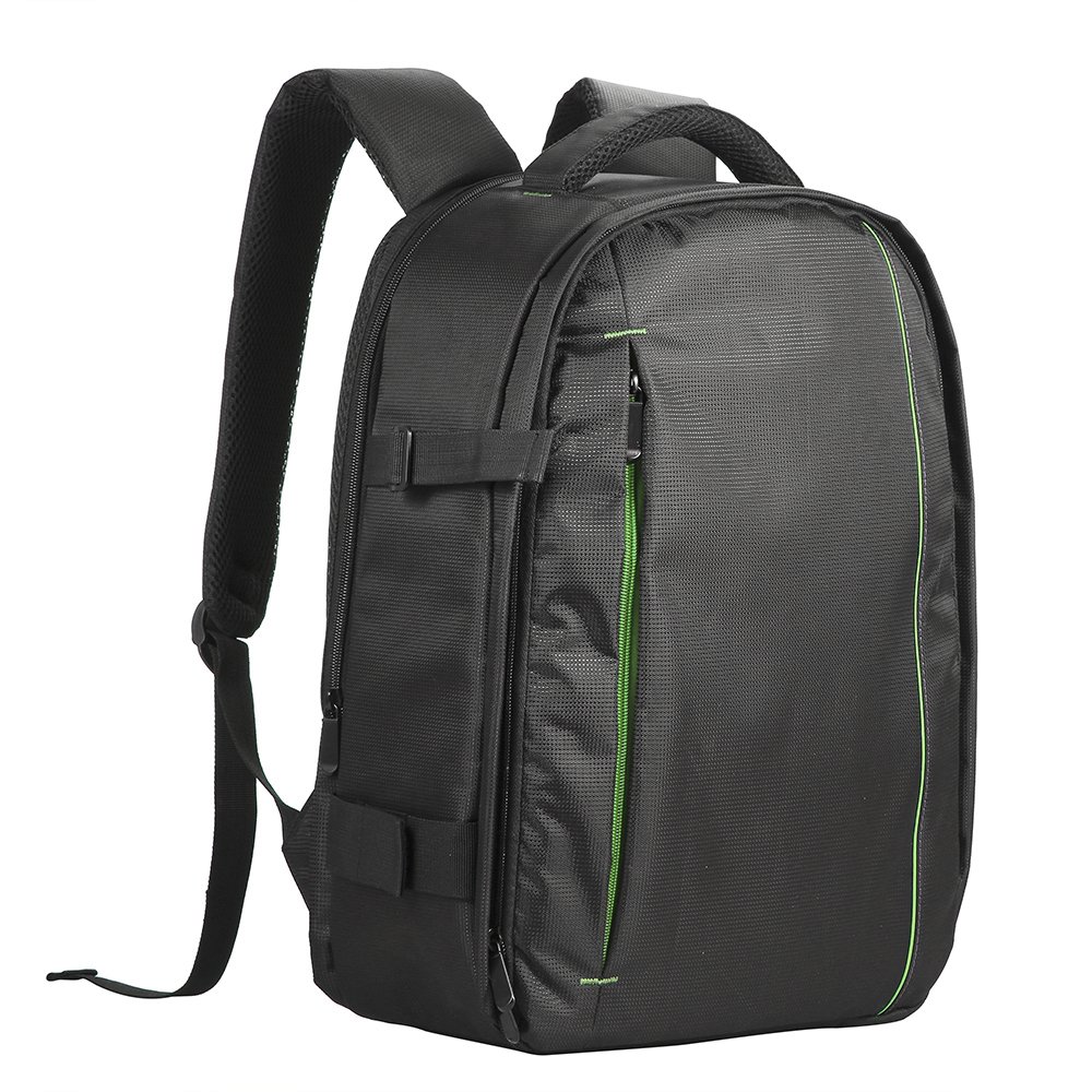 Camera Bag Backpack Waterproof DSLR Bag for SLR DSLR Cameras and Accesso One Size Green-image-11