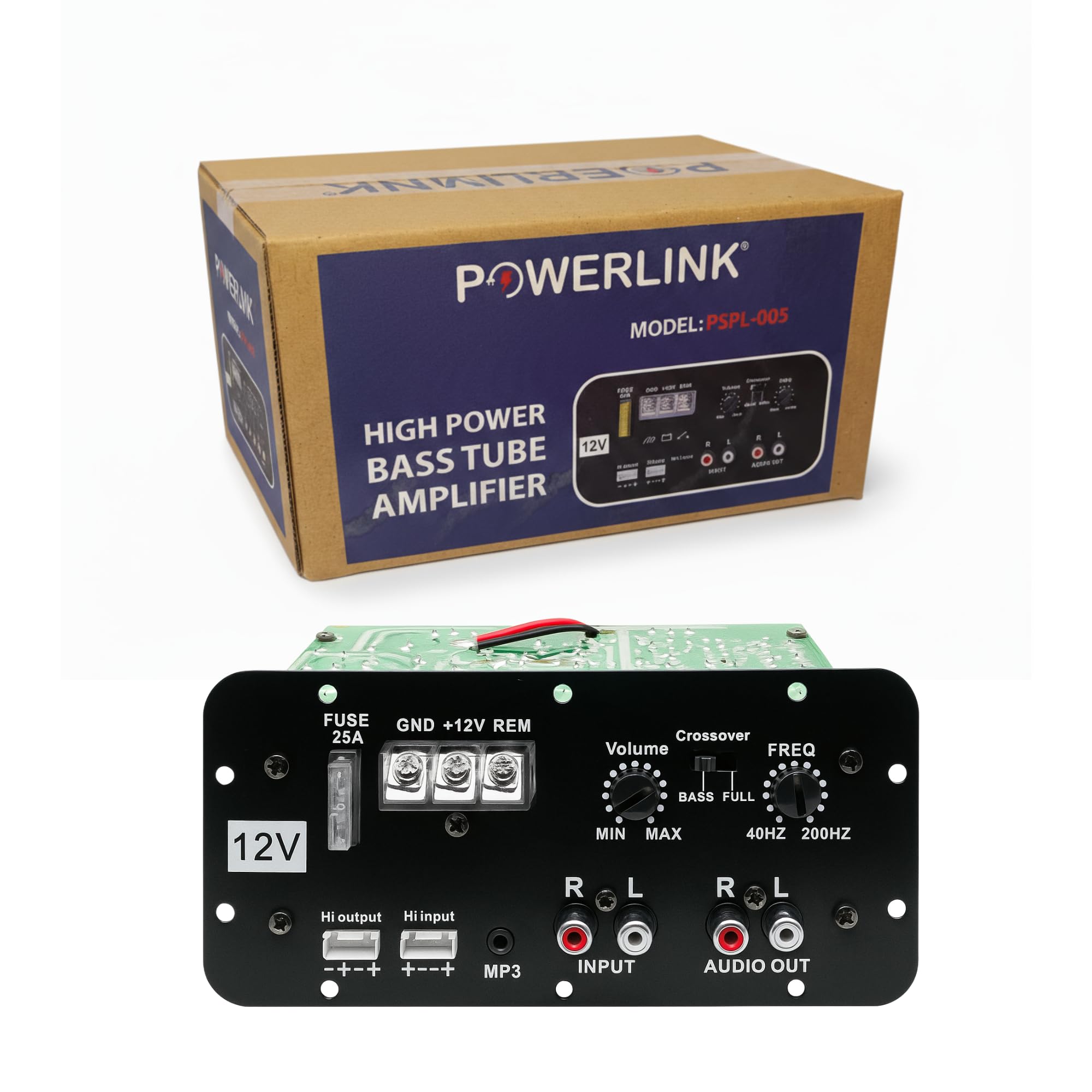 Powerlink Solar 12V Mono Channel 120W Car Multi Channel Amplifier Stereo Power, Bass Sub Woofer Kit, Class AB, Mosfet Power Supply For Basstube, Enclosure, Under-seat Enclosure, Woofers & Sub-Woofers