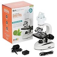 Vista 5 de AmScope 40X-1000X Magnification 2MP Wi-Fi Full HD 1080p Digital Compound Microscope for Smart Devices - Integrated Digital Camera, iOS and Android