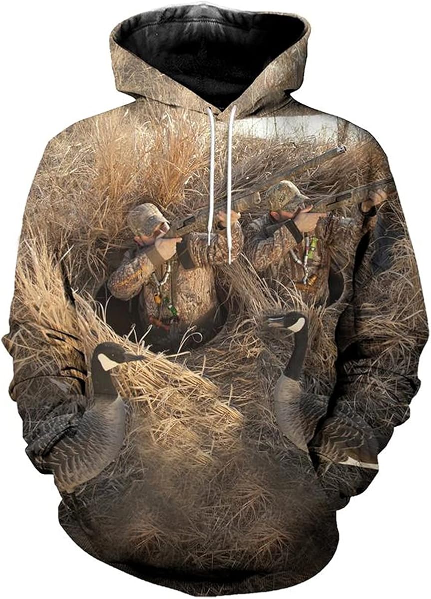 3D All Print Duck Hunting Latest Zipper Hoodie Fashion Sweatshirt