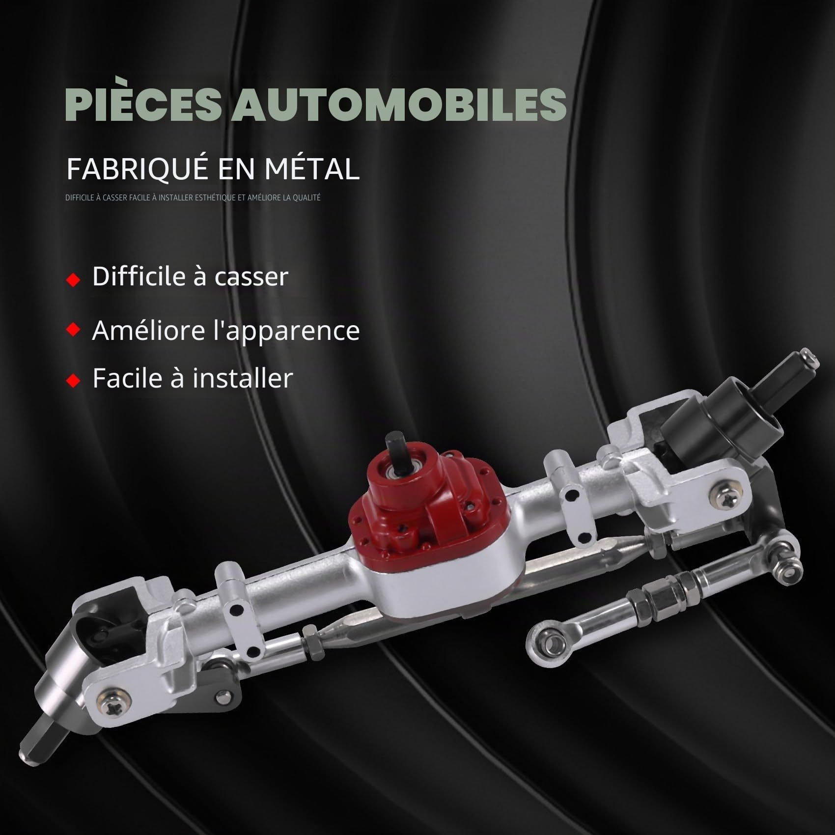 Jevina Upgrade Acier Transmission et Essieu BrüCken Direction Colonnes de barres pour MN D90 D99 MN90 MN99S 1/12 RC Auto Pièces, B
