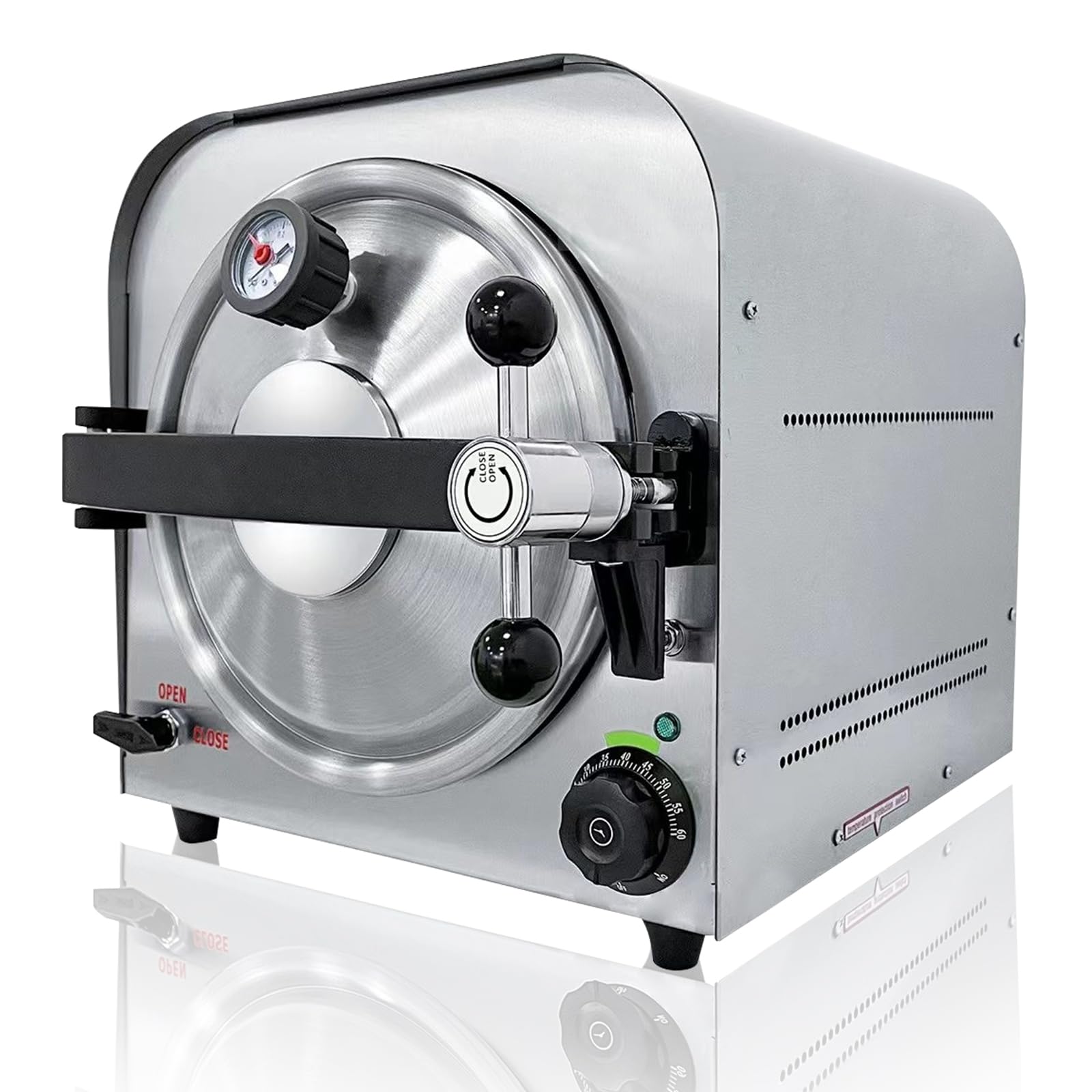 Esterilizadores en autoclave de 14 l, autoclave esterilizador de laboratorio de 110 V, 900 W, autoclave para herramientas, esterilizador de vapor de acero inoxidable, máquina esterilizadora