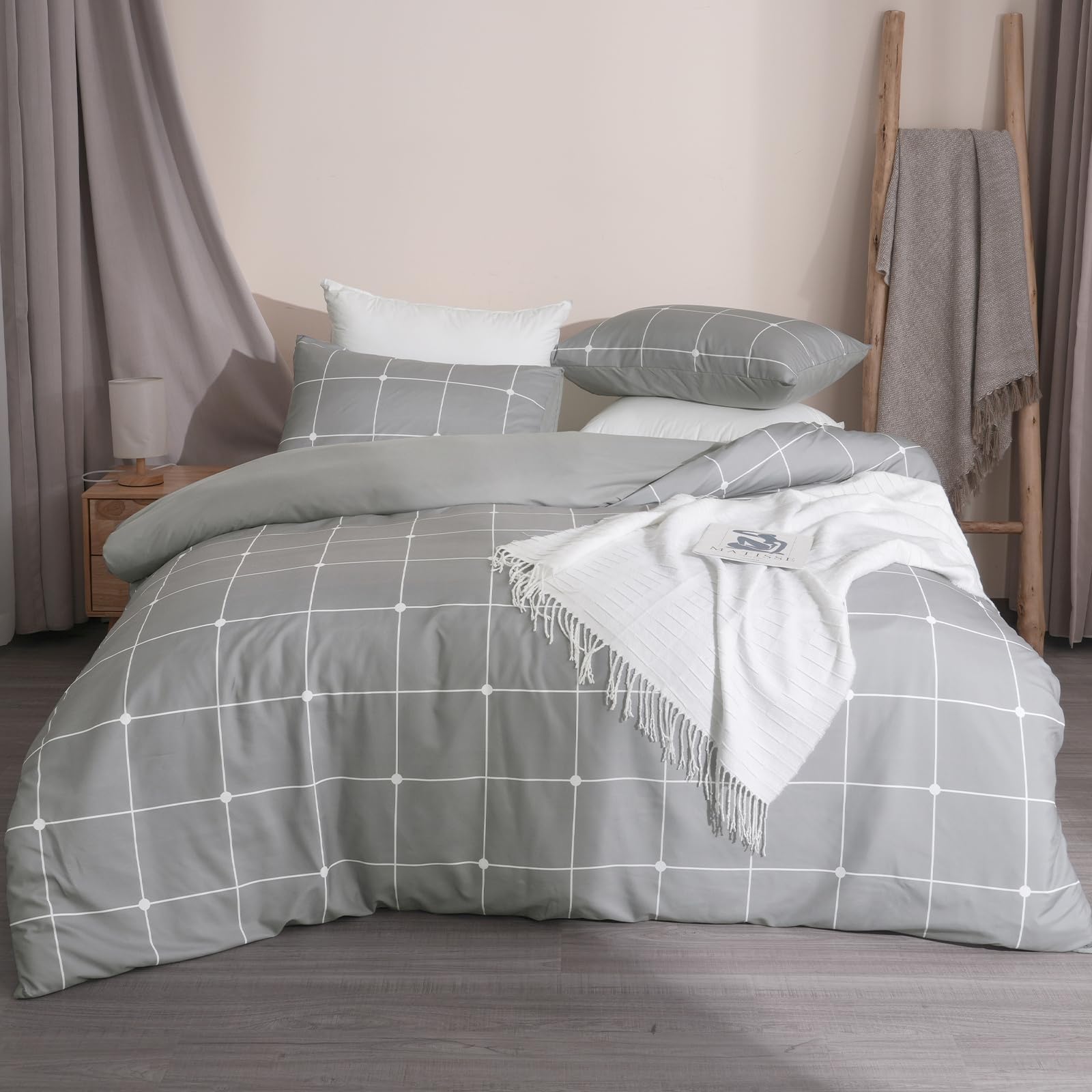 R&Z Luxury Printed Dyed Non Iron Polycotton Duvet Cover Set Single