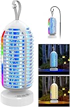 Anti-Mosquito Lamp, Fly Lamp with USB Rechargeable Battery 4000 mAh, 3000 V Electric Insect Killer with LED, IPX5 Waterproof for Indoor and Outdoor (White)