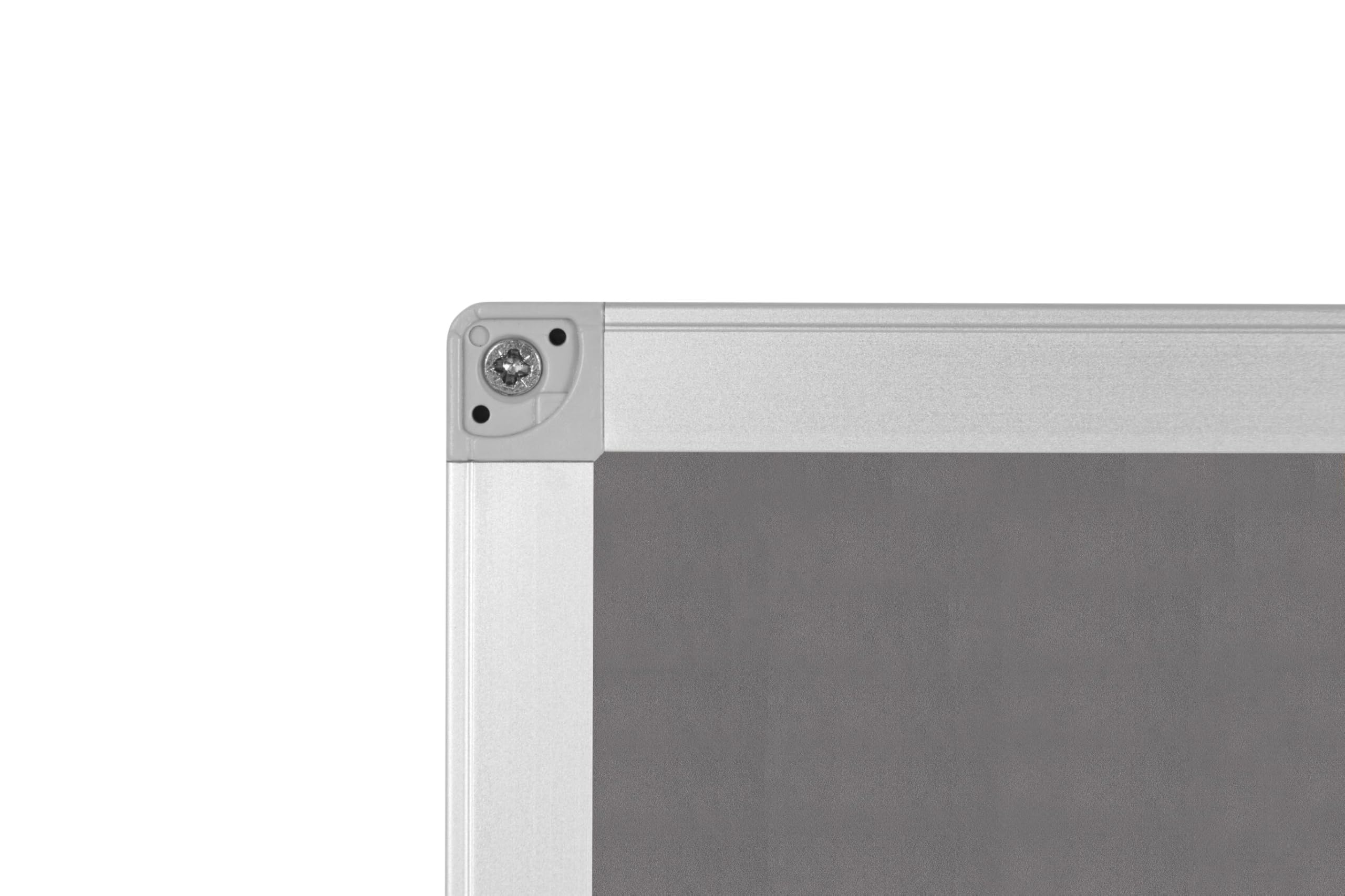 Bi-Joy Gaya, bacheca in feltro grigio, cornice in alluminio (105 x 75 cm)
