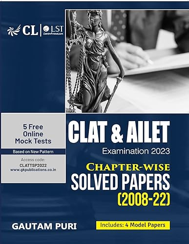 CLAT &amp; AILET 2022 : Chapter Wise Solved Papers 2008-2022
