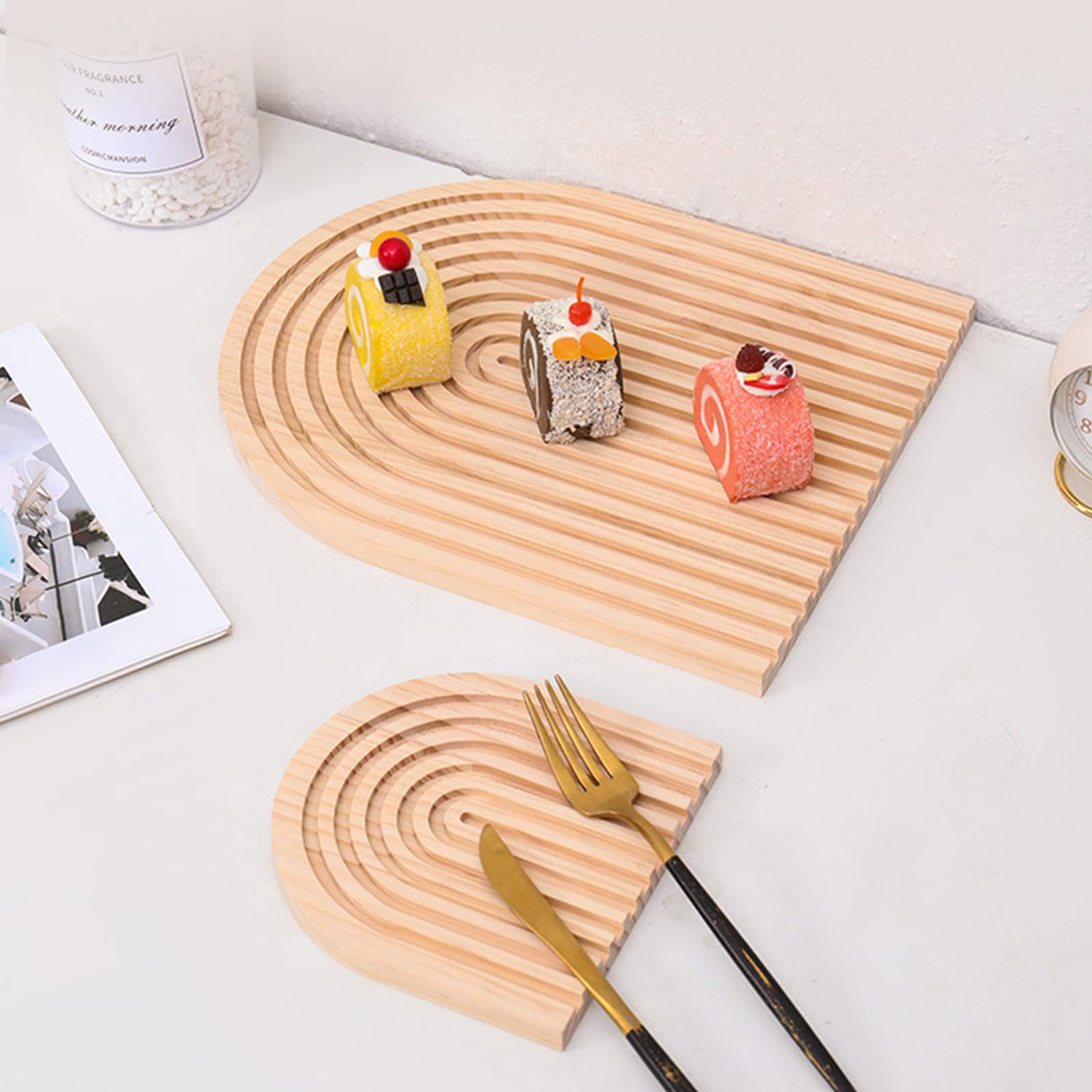 2 tavole in legno boho decorativo arcobaleno, per Mensole Fotografiche, decorazione in legno per camera da letto, soggiorno, decorazione per cucina (Spessore 1,2 cm)