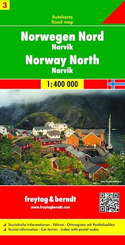 Norvegia nord 1:400.000: Wegenkaart Schaal 1 : 400.000