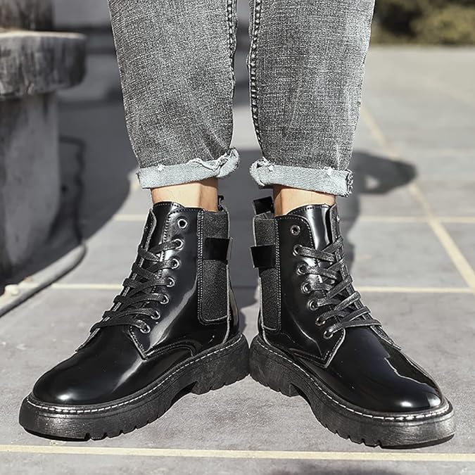 市場 ブーツ 身長アップ シークレットシューズ 靴 冬 メンズ バイク