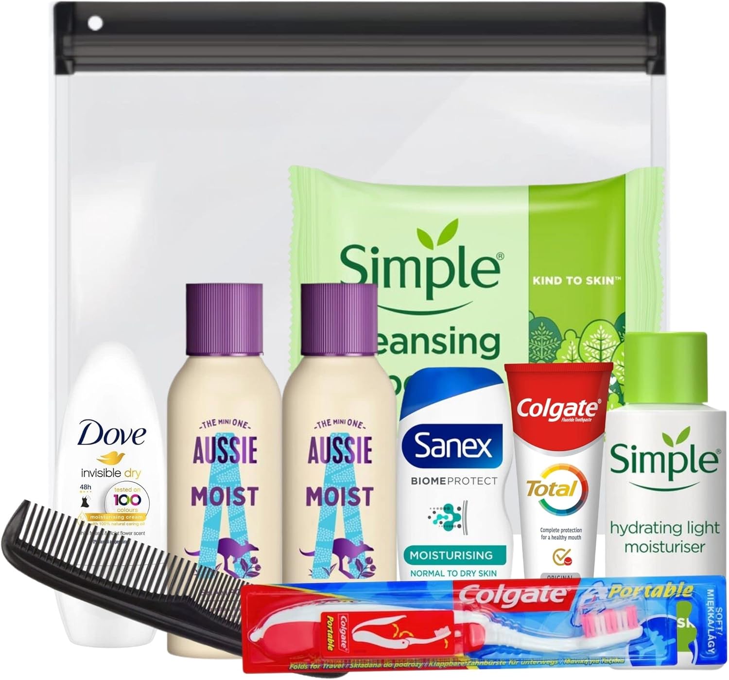 Travel Toiletries Set for Women and Men, Mini Size Travel Toiletries