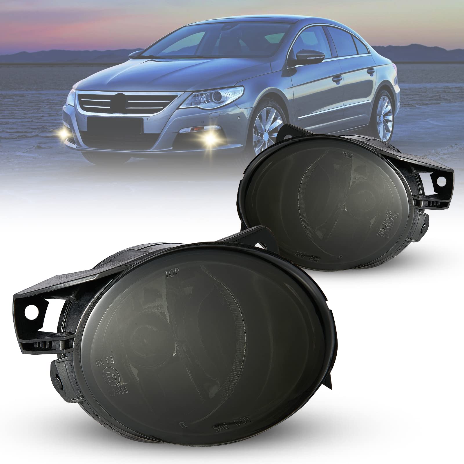 Nebelscheinwerfer für Volkswagen Passat (3C2 3C5)03/2005-11/2011 Ersatzteil für VW-Fahrzeuge Ein Paar (Fahrer- und Beifahrerseite) Nebelscheinwerfer Nebellinse HB4 51W grau R:3C0941700B L:3C0941699B