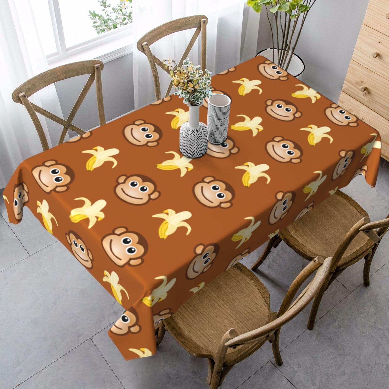 Nappe lavable anti-taches résolvant les corvées de nettoyage pour salle à manger 137x183