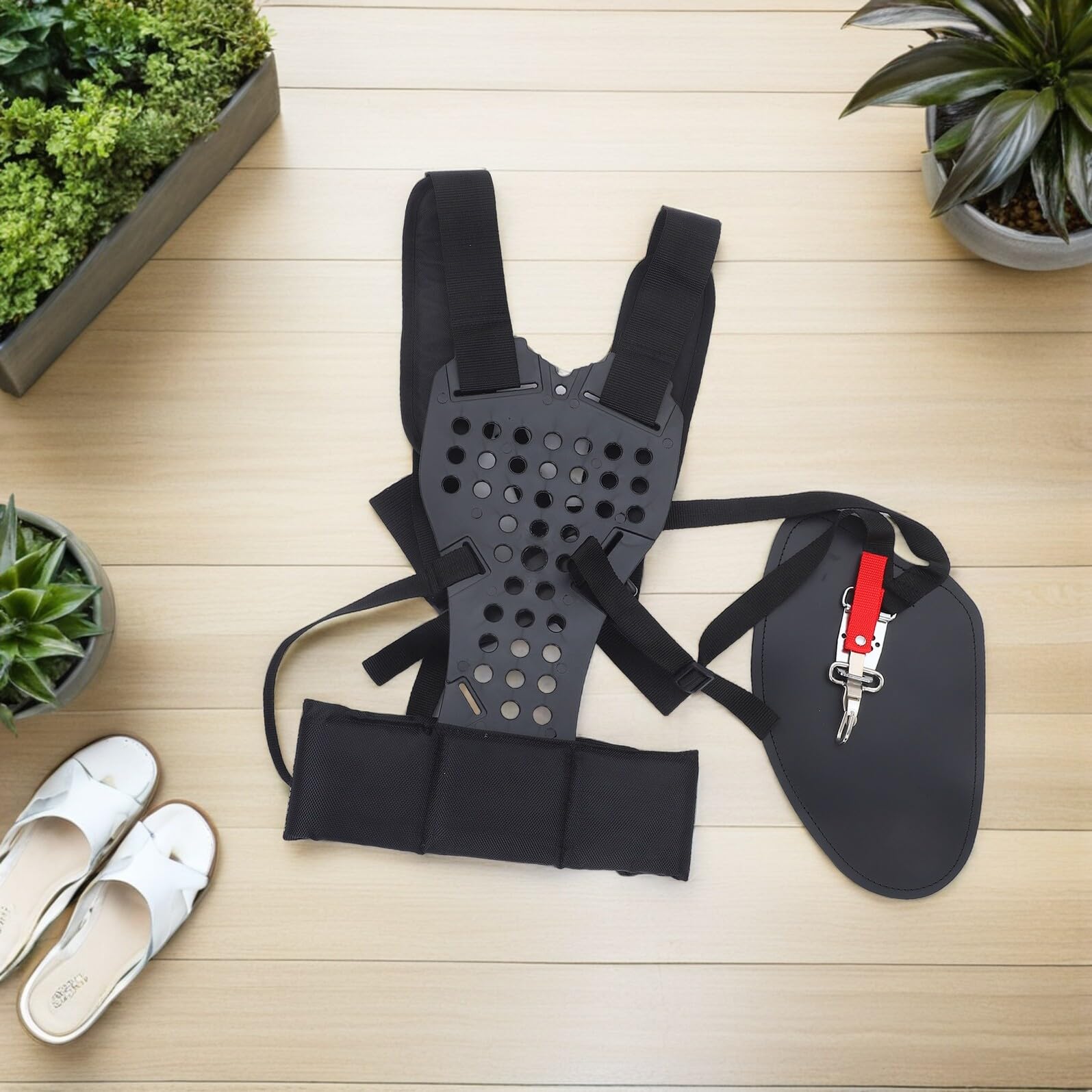 Alasum Cinghia Imbottita Regolabile per Decespugliatore Tracolla Doppia Spalla Traspirante Fascia Stabile per Tosaerba e Soffiatore Accessorio Versatile per Lavori di Giardinaggio