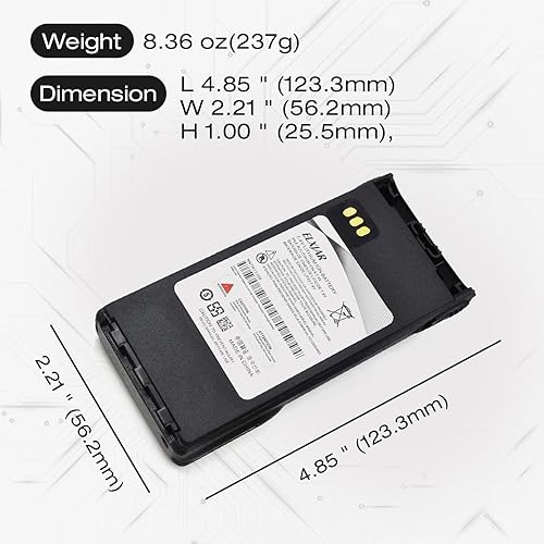 Miniatura 3 de hflexgrad Paquete de 2 baterías de iones de litio de 7.4 V 2600 mAh para baterías Motorola NNTN7335, NTN9858, NTN9815, NTN9815A, NTN9851AR,