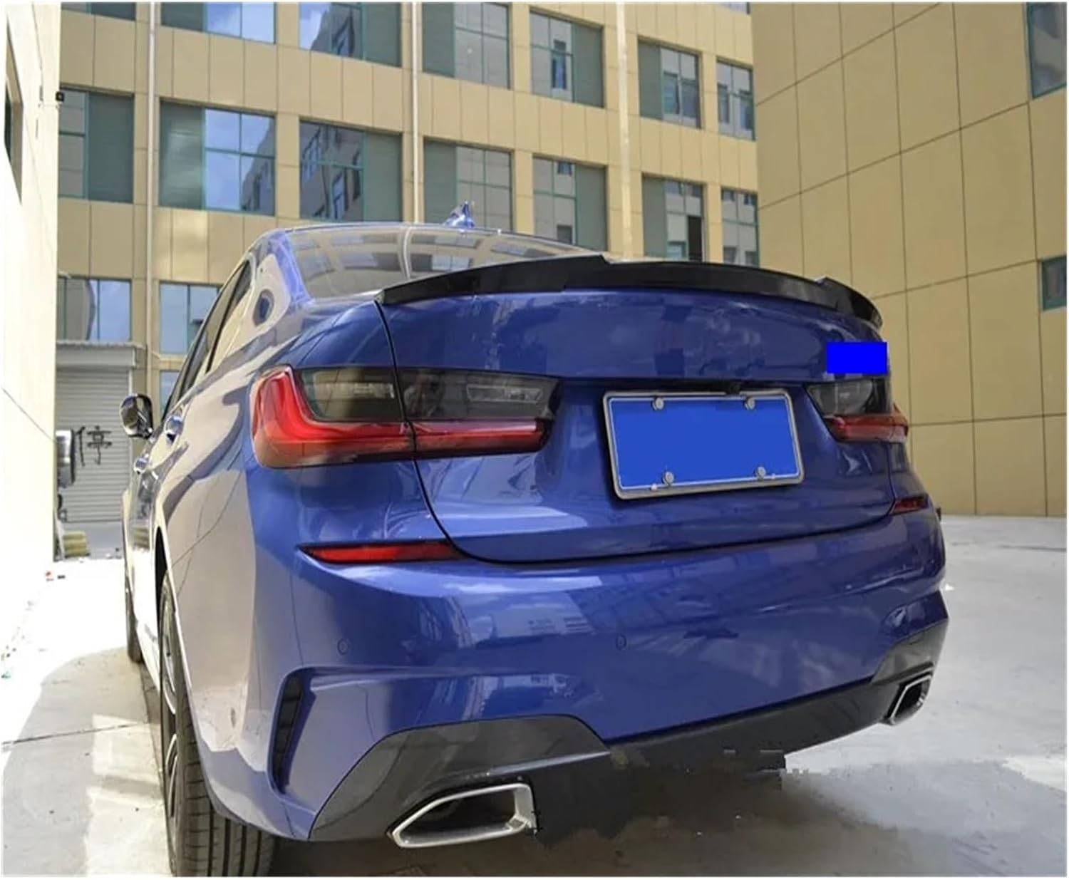 Compatible for BMW 3 Series G20 Spoiler Carbon Fiber Glossy Black Modified Rear Trunk Roof Wing Boot Lip Car Styling Body Kit(Gioosy Black)