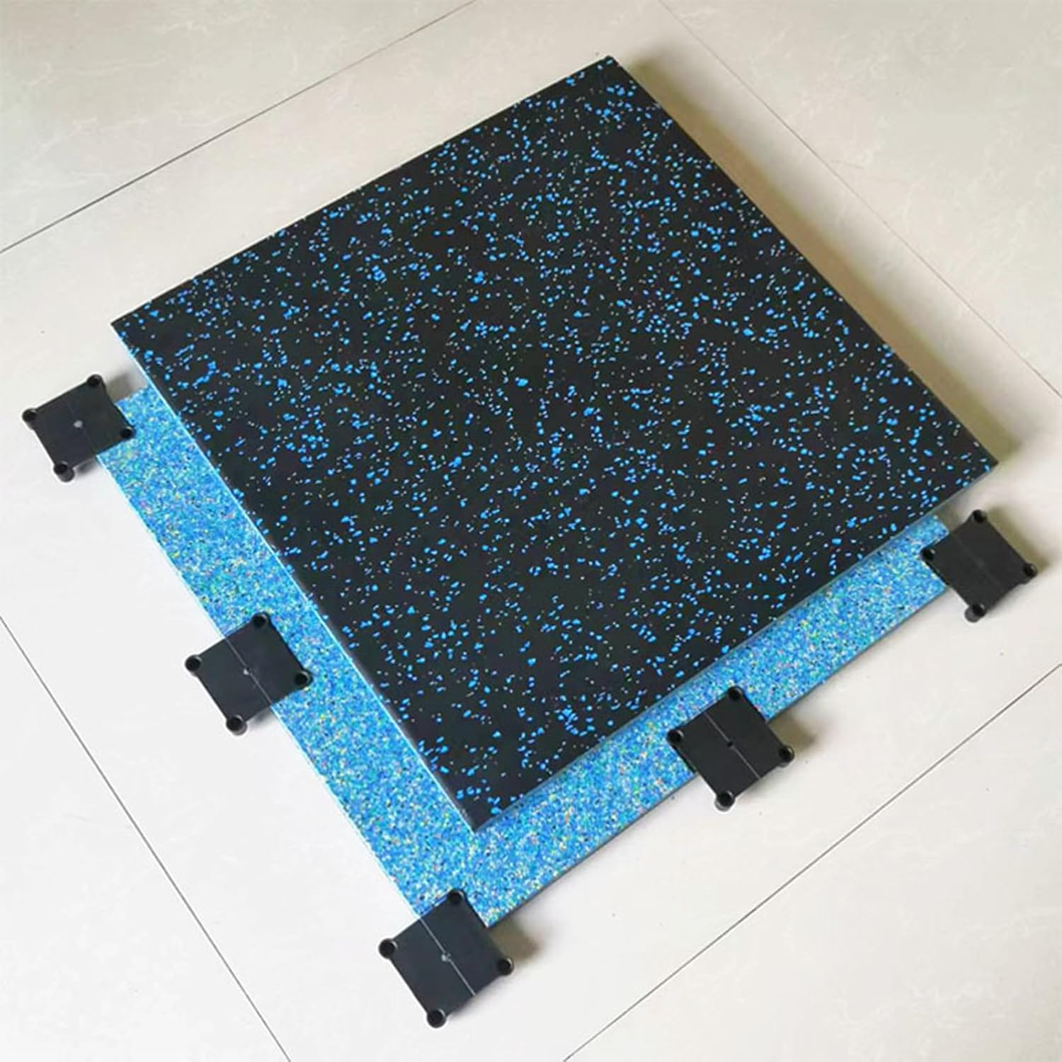 Interlocking Exercise Pad, 20" X 20" Puzzle Rubber Fitness