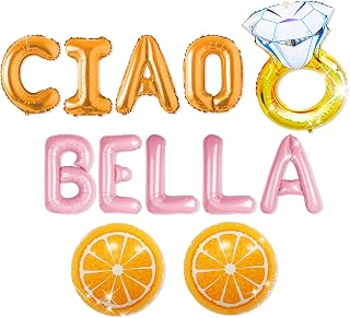 Ciao Bella Balloons Citrus Bachelorette Party Decorations Citrus Lemon Balloon Banner Spritz Bridal Shower Engagement Wedding Party Decor
