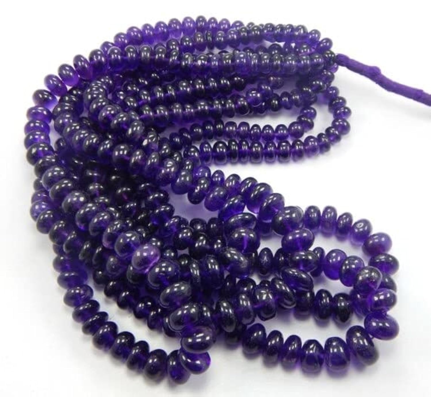 Améthyste plain rondelles 6-13mm fil de perles naturelles pour création collier et bracelet