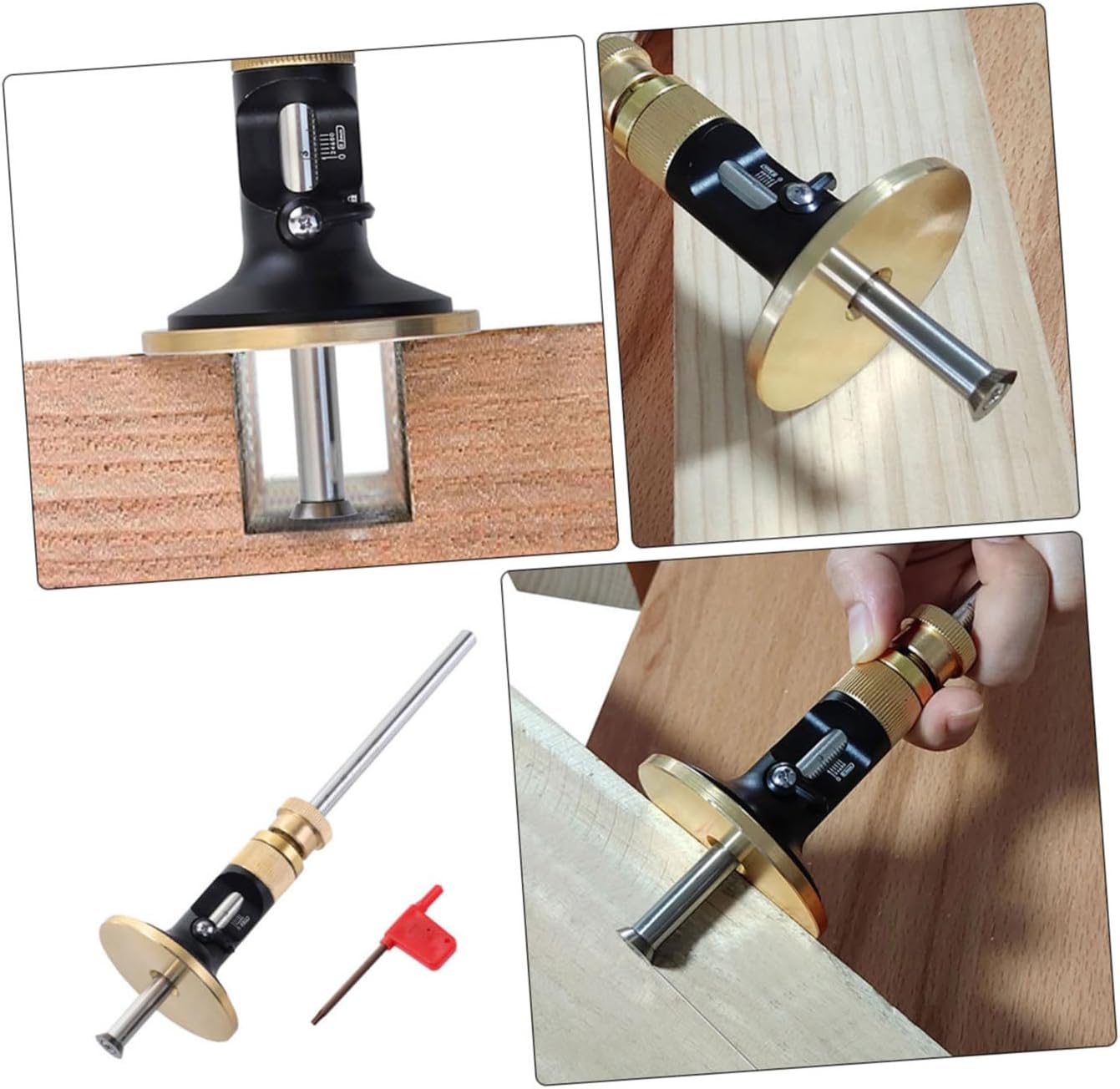 Zerodeko European-type Carpenter Marking Gauge with Hardened Alloy Blade, Fine-tuning Woodworking Scriber Tool for Precise Parallel Lines, Marking Tool for Carpentry and Woodworking