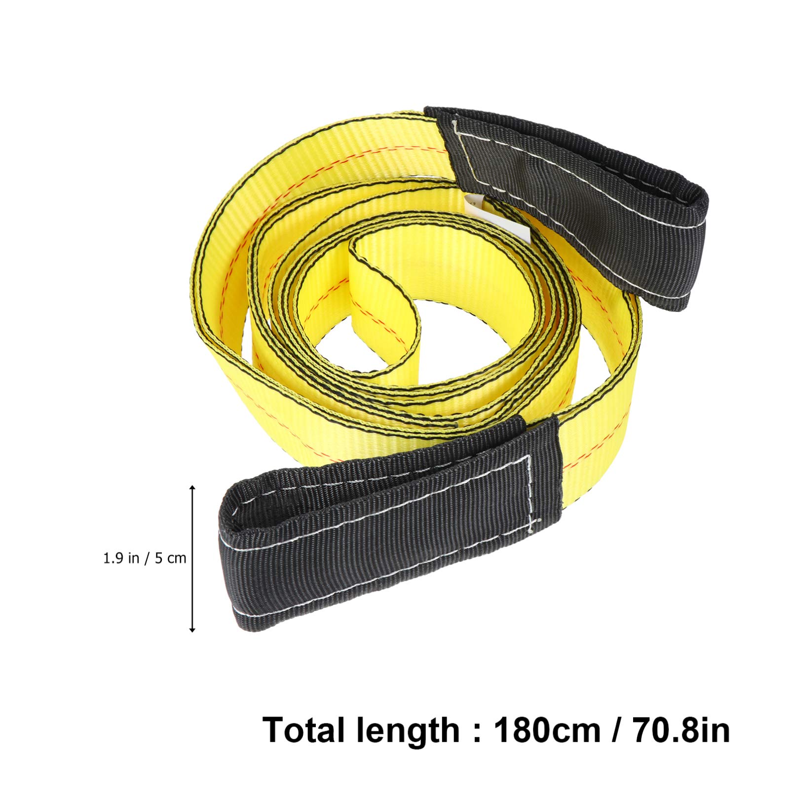 2pcs Sling Heavy Lifting Straps Industrial Flat Eye-Eye Rope Flat Eye-Eye Ropes Cargo Lifting Straps Crane Straps Heavy Duty Strap Winch Strap Flat Lifting Belt Polyester FUNOMOCYA