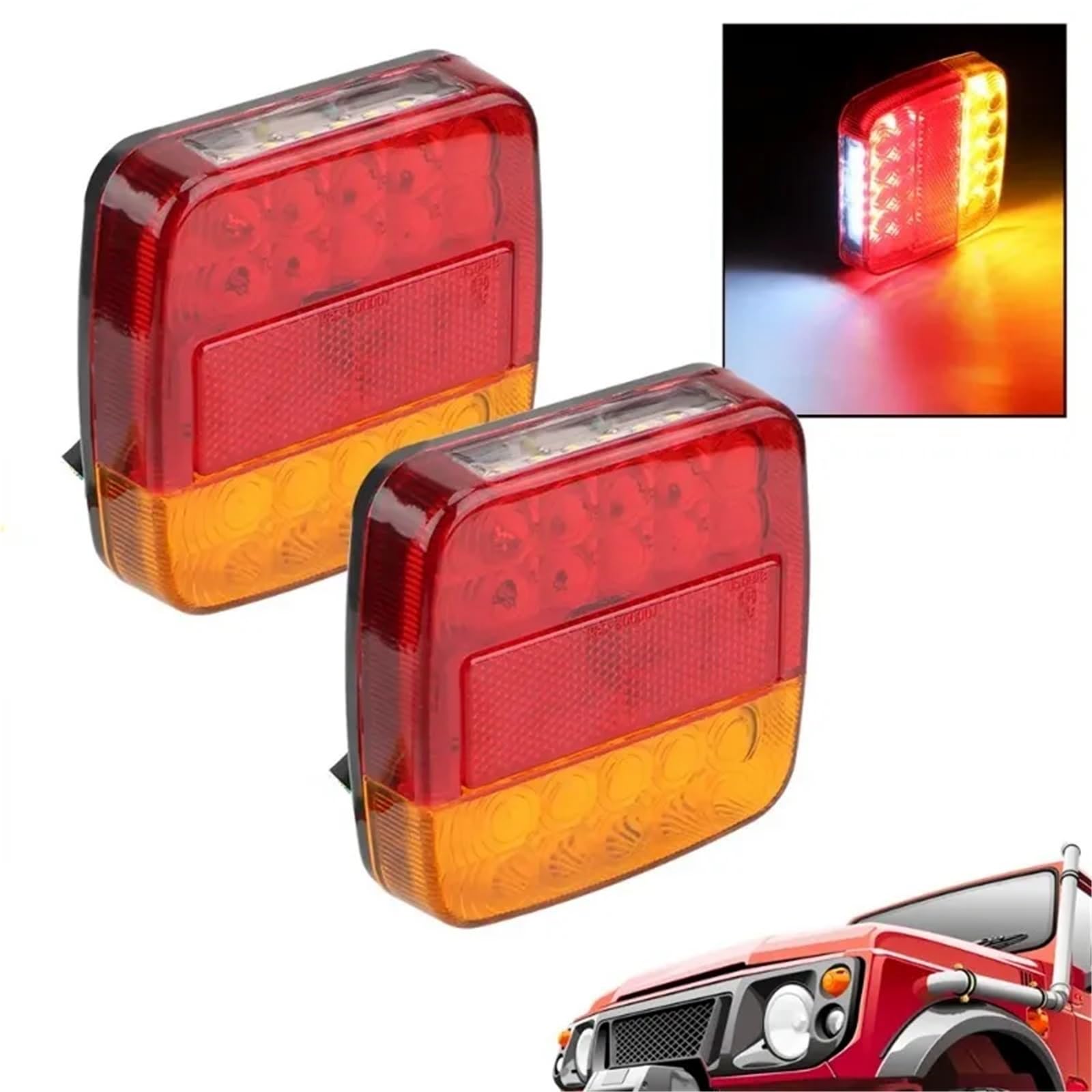 Halogen światła 12V Tylne światło kierunkowskazu 26 LED Tylne światło tablicy rejestracyjnej samochodu Tylne światło cofania światła tylne(1pcs)