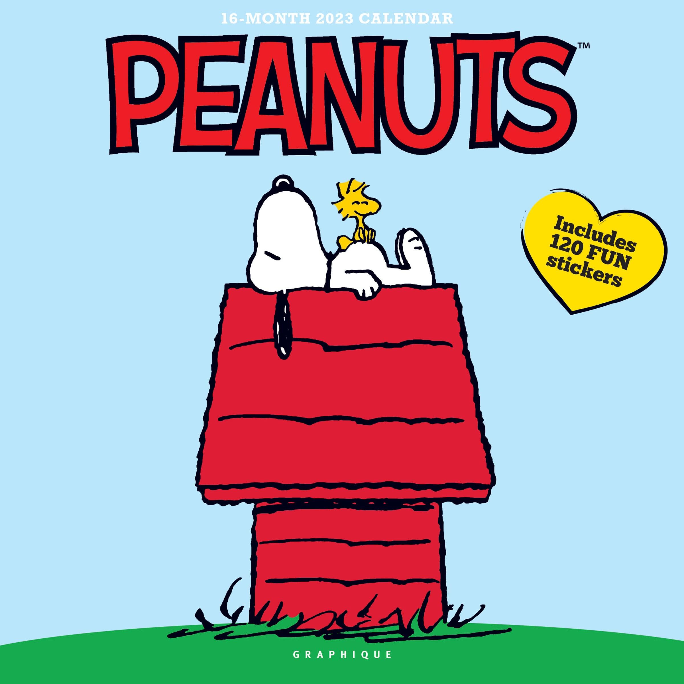 Graphique 2023 Peanuts Wall Calendar | 12โ x 12โ | Thick Paper | Home & Office Organizer | Large Monthly Grid | 3 Languages & Marked Holidays | 4 Month Preview Page for 2024