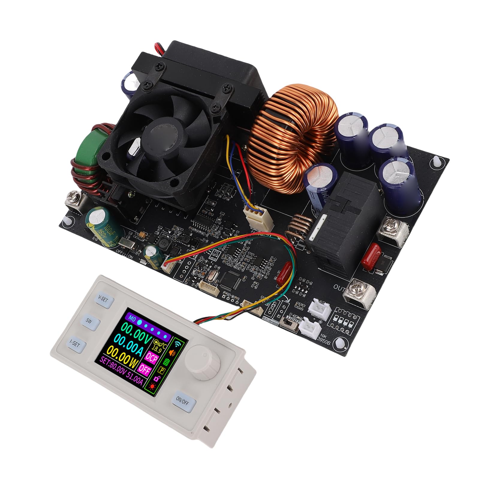 Regulowany Regulator Napięcia 0-80 V 0-50 A 4000 W z Wyświetlaczem Cyfrowym, Materiałem ABS. Precyzyjny Zasilacz Prądu Stałego do Testowania Sterowników LED i Sprzętu Laboratoryjnego
